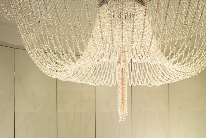The Dorchester Spa Pearl Chandilier detail 1