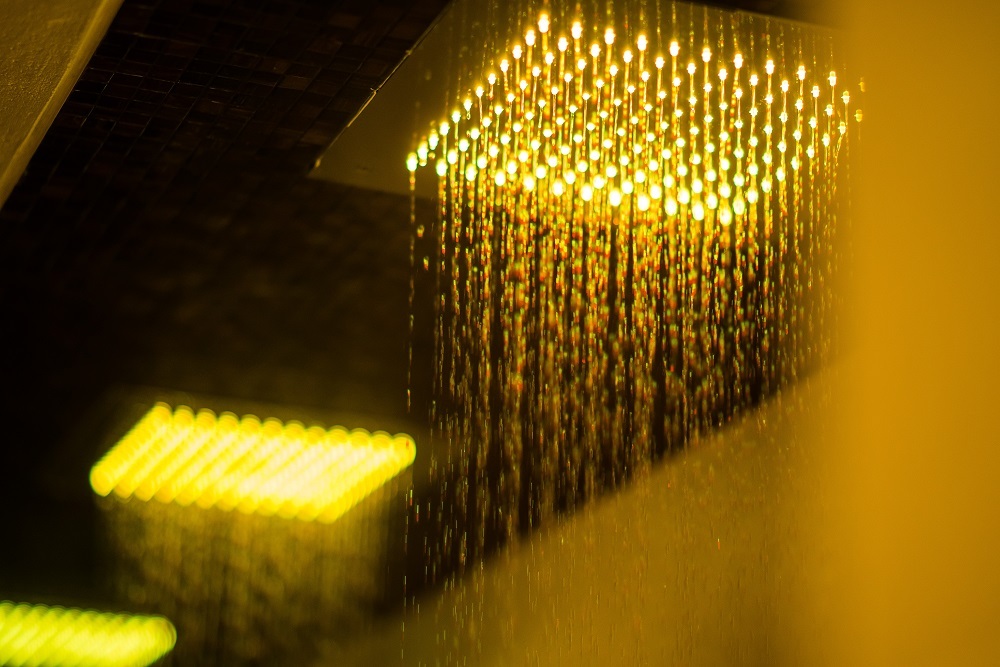 Thermae Bath Spa Chromatherapy Showers Water running empty