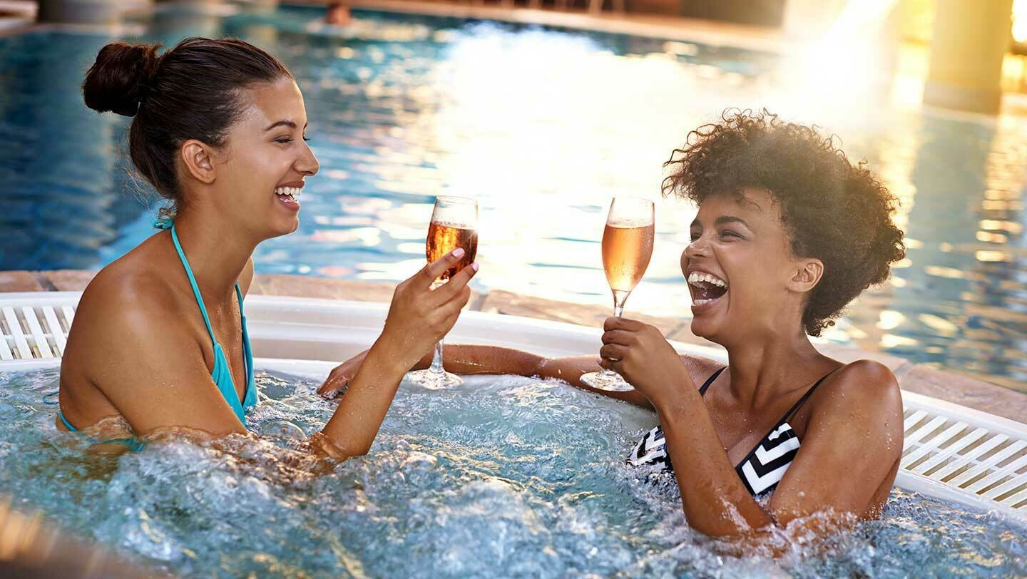 Champagne hot tub