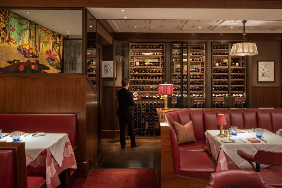 The Beaumont wine wall in Colony Grill