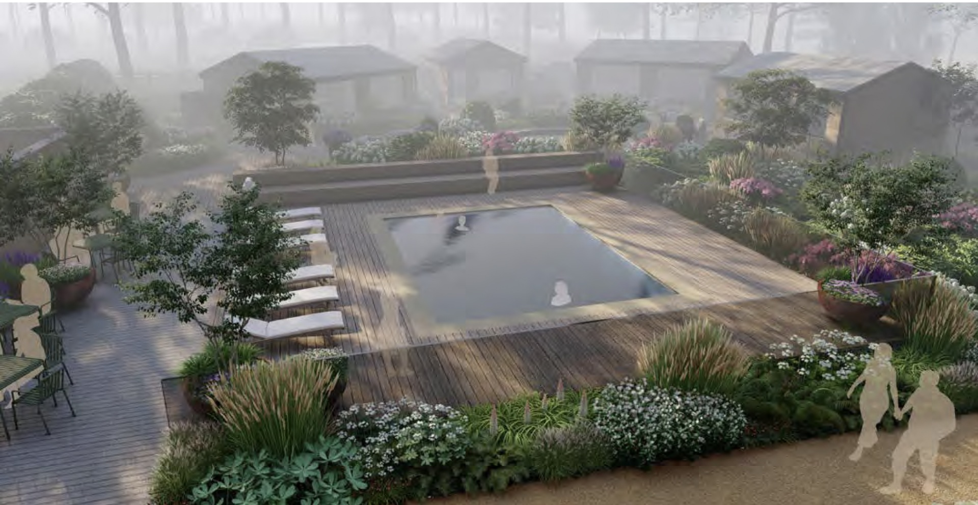 Sakura Spa at Gisborough Hall spa garden 2