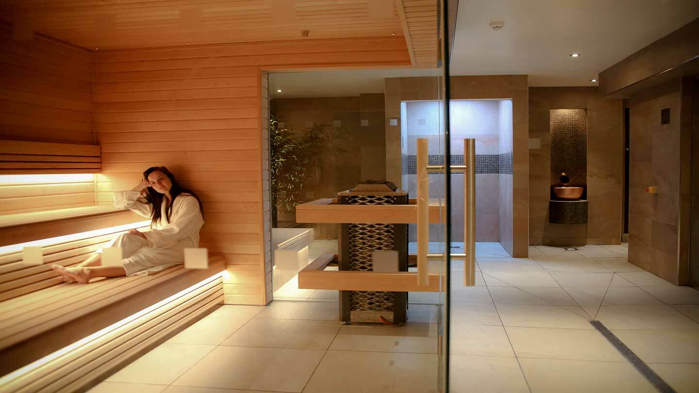 Lady in sauna